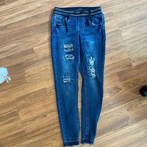 Vanilla Star girls 12 distressed skinny jeans